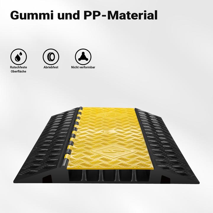 Produktbild Wiltec Kanal Kabelbrücke 50t 40km/h Überfahrschutz 95x54x5,5cm Kabelkanal Kabel (Kabelbrücke, 95 cm)