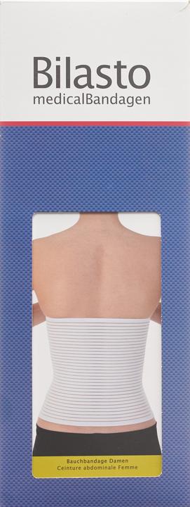 Produktbild Bilasto Uno Bauchbandage Damen L weiss mit Micro-Klettverschluss (L)