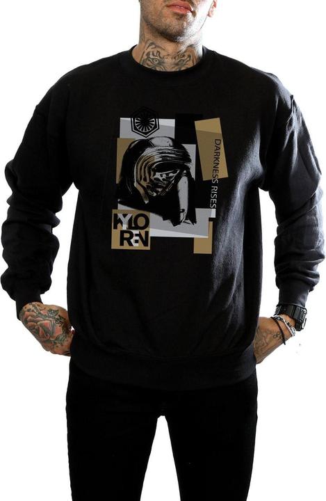 Actual product image Star Wars Mens The Last Jedi Kylo Ren Patchwork Sweatshirt (XL)