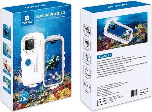 Produktbild PhoneLook Hülle Wasserdichtes Schutzcover PULUZ zum Schnorcheln und Tauchen bis 40M IPX8 Grade s (large) (Apple iPhone 12 Pro Max)
