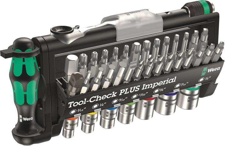 Produktbild Wera Tool-Check PLUS Imperial (Innensechsrund TX M30, Innensechsrund TX M10, Innensechsrund TX M15, Innensechsrund TX M25, Innensechsrund TX M40, Kreuz Phillips PH M1, Kreuz Phillips PH M2, Kreuz Phillips PH M3, Innensechsrund TX M20)