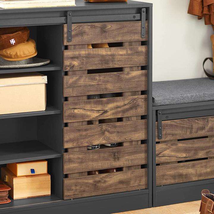 Image du produit SoBuy Buffet porte coulissante (80 x 89 x 35 cm)