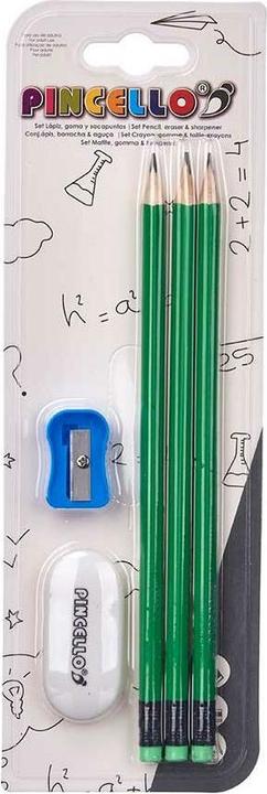Image du produit Pincello Set de crayons taille-crayons Gomme (12 pièces) (12 x)