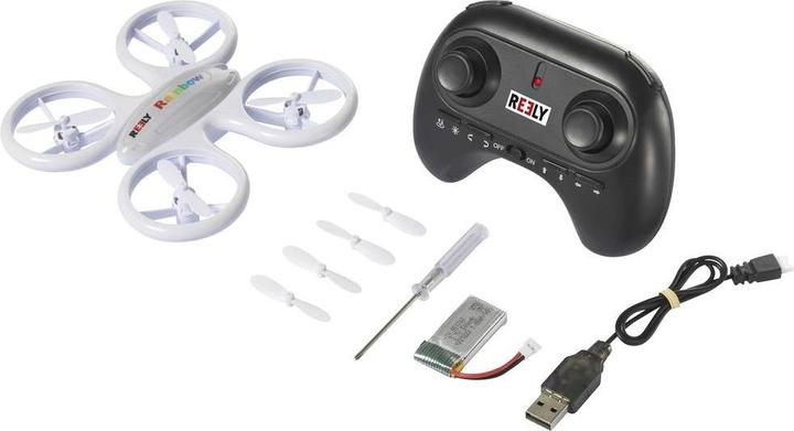 Actual product image Reely RAINBOW Quadrocopter RtF Beginner (Children's drone) (5 min, 48 g)