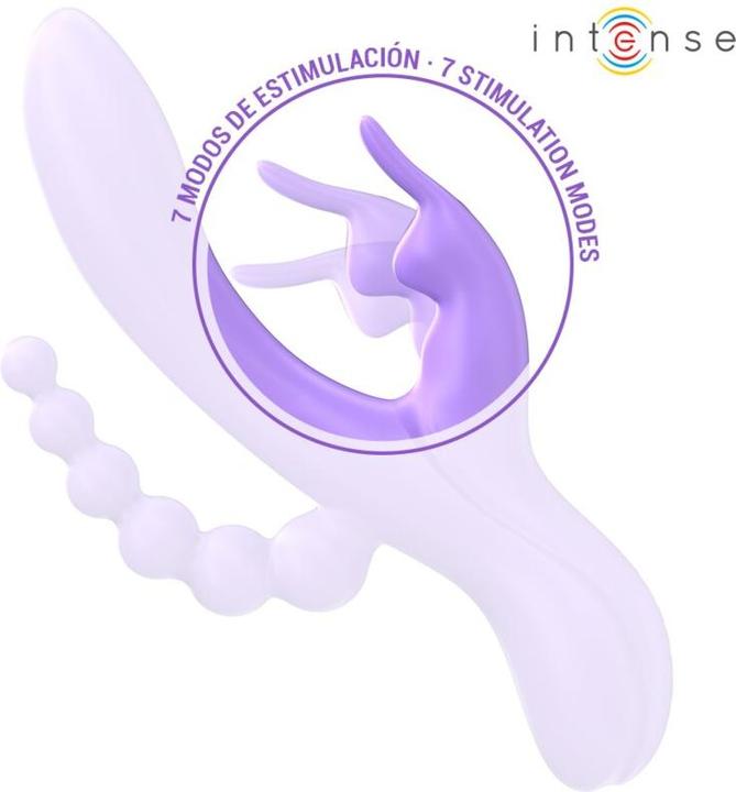 Produktbild Intense Miko Dreifach-Vibrator Rabbit & Stimulator & Anal 7 Vibrationen Lila