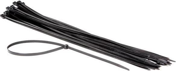 Velleman NYLON CABLE BINDER SET - 8.8 mm x 750 mm - BLACK (50 pcs.) (750 mm, 50 pcs.)
