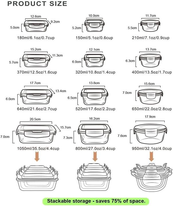Actual product image Genicook Glass freshness tins (1.05 l)