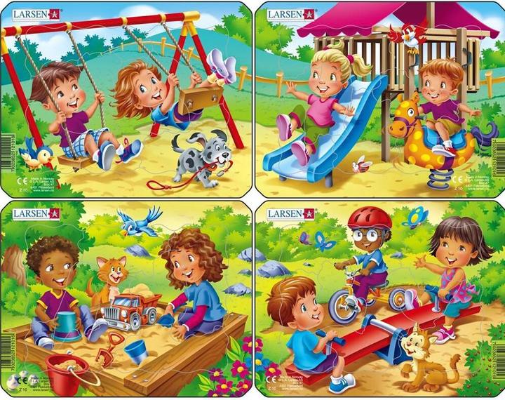 Produktbild Larsen Puzzle - Kinderspielplatz (4er-Set Mini)
