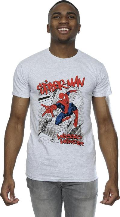 Immagine prodotto Spider-Man Sketch City Maglietta Uomo (5XL)