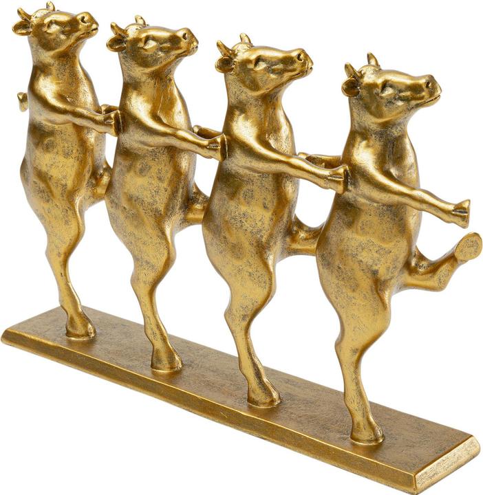 Actual product image Kare Design Deko Figur Dancing Cows Gold 40cm