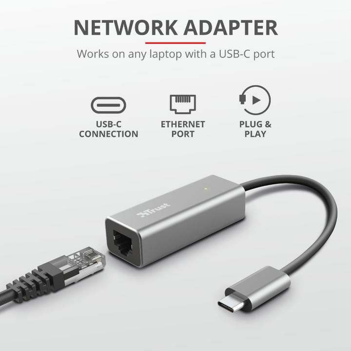 Image du produit Trust Dalyx Câblé (USB-C 3.1 Gen 1, RJ45 (1x))