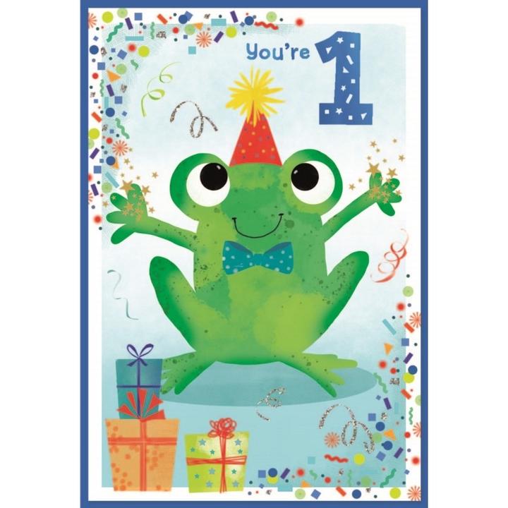 Produktbild Simon Elvin Frosch Geburtstagskarte You're 1 6erPack Karton (6 Stk.)