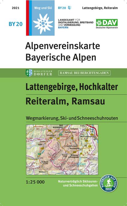 Alpine Club Maps.Lattengebirge Ramsau