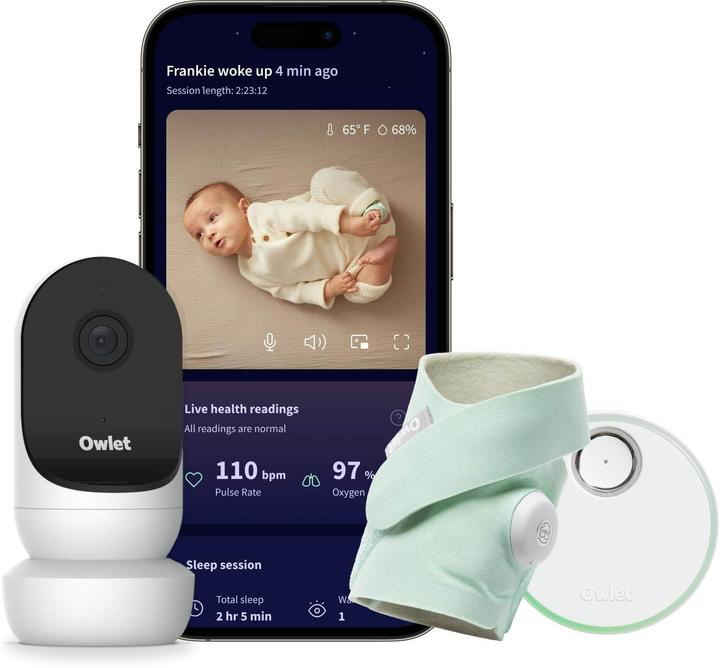 Owlet Dream Sock + Cam (Babyphone mit Kamera, 50 m)