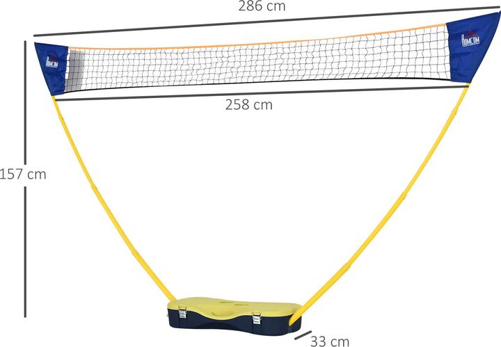 Image du produit Homcom Filet de badminton avec 4 raquettes