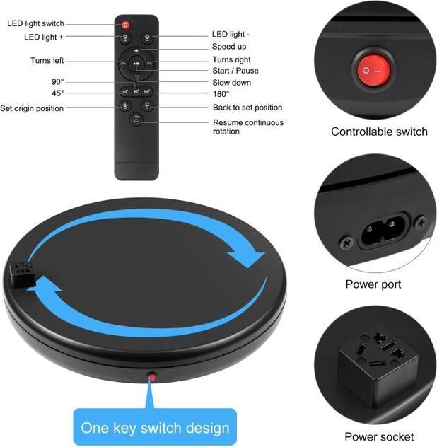 Produktbild Puluz 360° Elektrischer Drehteller inkl. Fernbedienung (Weiteres Zubehör)