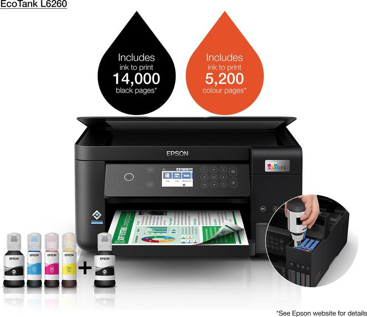 Image du produit Epson EcoTank L6260 (Encre, Couleur)