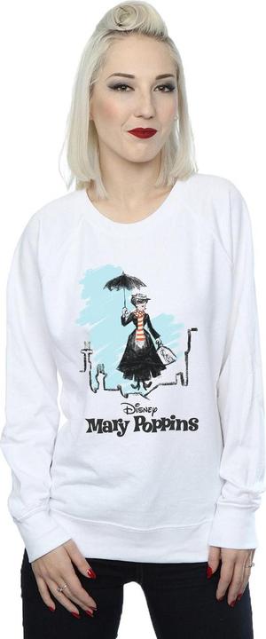 Actual product image Disney Womens/Ladies Mary Poppins Rooftop Landing Colour Sweatshirt (M)