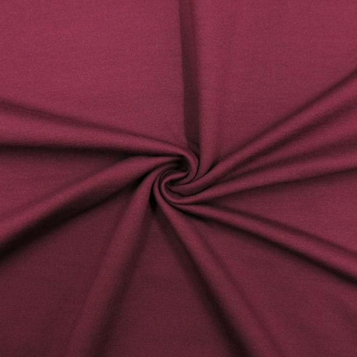 Image du produit Stoffrestposten French Terry Stoff - Bordeaux Rot - Mindestverkaufsmenge: 1 Meter