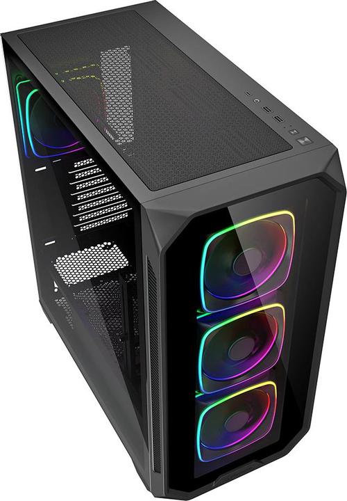 Actual product image Sharkoon AK5G RGB Black ATX (black) (ATX, Mini-ITX, mATX)