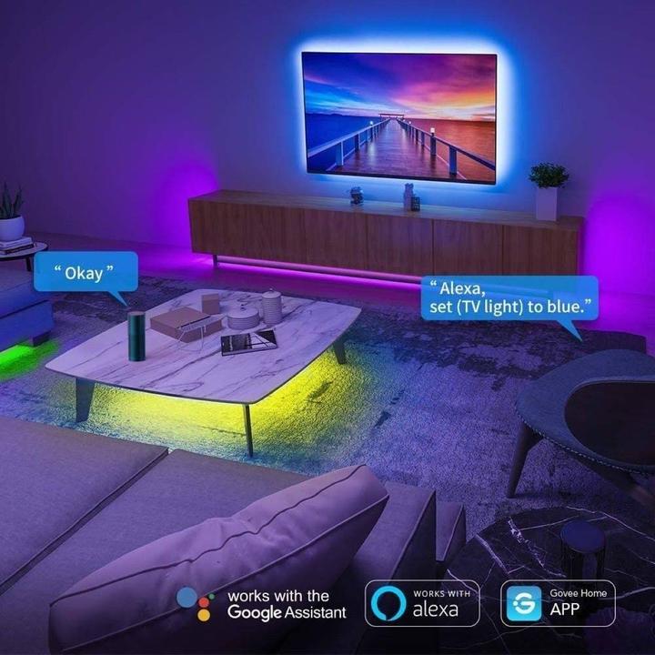Produktbild Woox Smart LED Strip +Adapter RGB+WW, Alexa, Google Home (Mehrfarbig, 500 cm, Indoor)