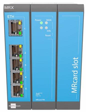 Image du produit Insys icom MRX3 LAN, routeur LAN-LAN modulaire, VPN 5xEthernet 10/100BT 2xdig.Un slots MRcard:1x libre