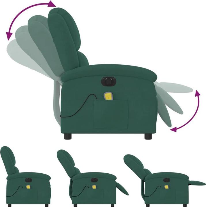 Image du produit VidaXL Fauteuil de massage électrique velours