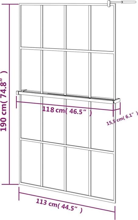 Produktbild VidaXL Chet (118 cm, 118 cm, 190 cm)