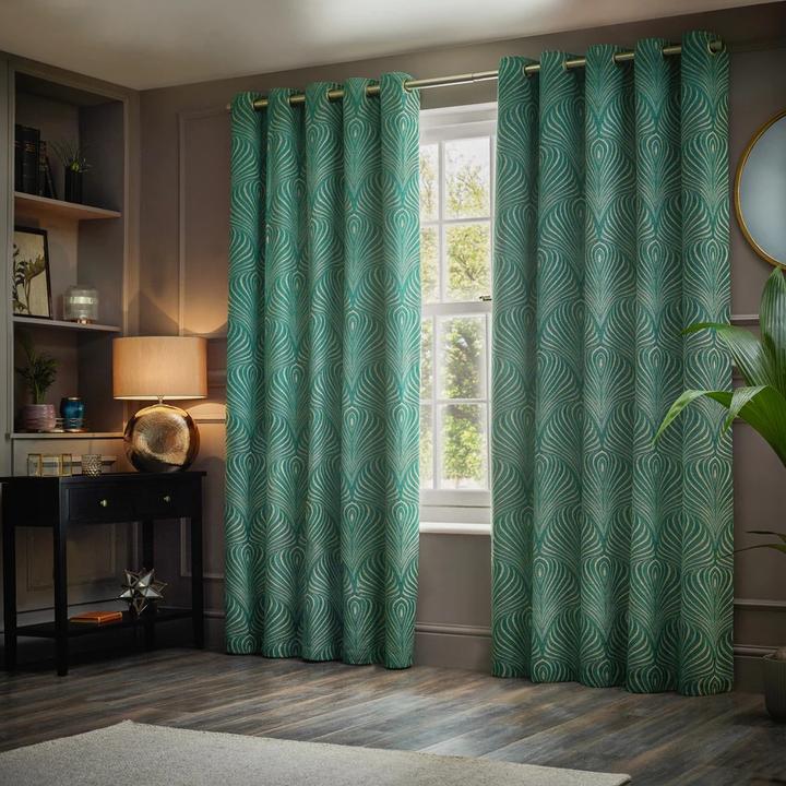 Actual product image Gatsby Jacquard Eyelet Curtains (117 x 137 cm)