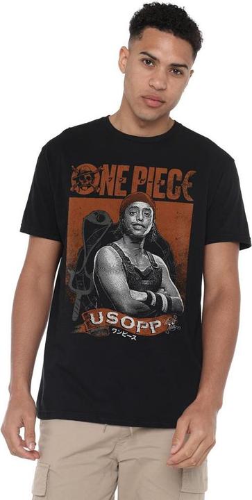 Actual product image One Piece Mens Usopp Etched T-Shirt (XL)