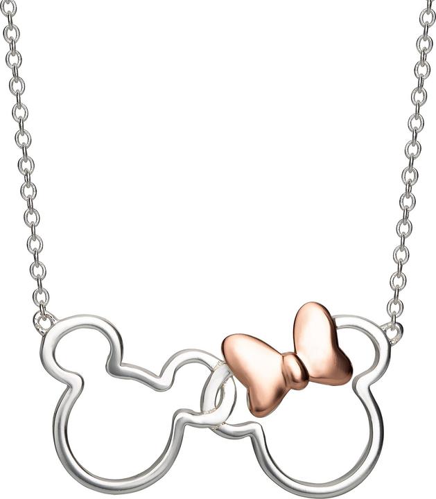Actual product image Peers Hardy MICKEY & MINNIE - Necklace en Laiton Plaqué Argent & Rose Doré (Sterling Silver)