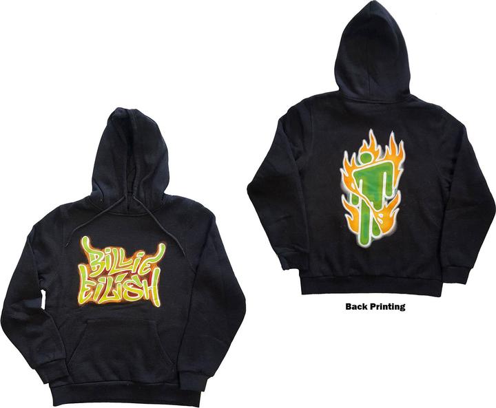 Billie Eilish Airbrush Flames Blohsh (Hoodie)