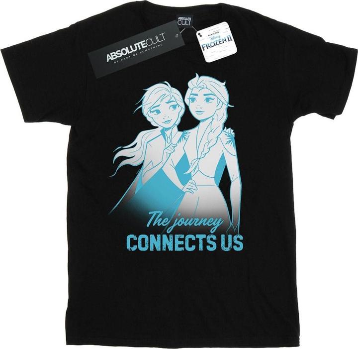 Actual product image Disney Mens Frozen 2 Elsa and Anna The Journey Connects Us T-Shirt (L)