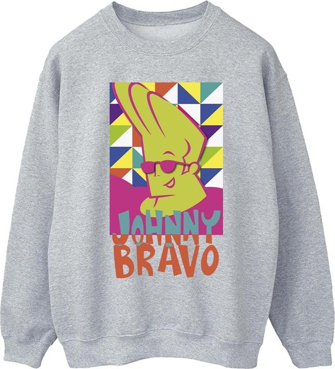 Johnny Bravo Multi Triangles Pop Art Sweatshirt (S)