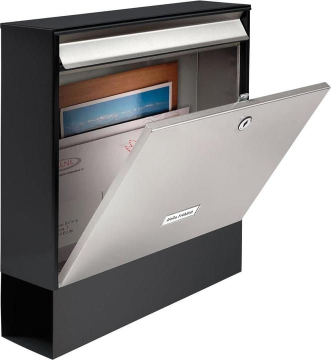 Produktbild Burg Wächter Briefkästen Oxford 6877 black&steel