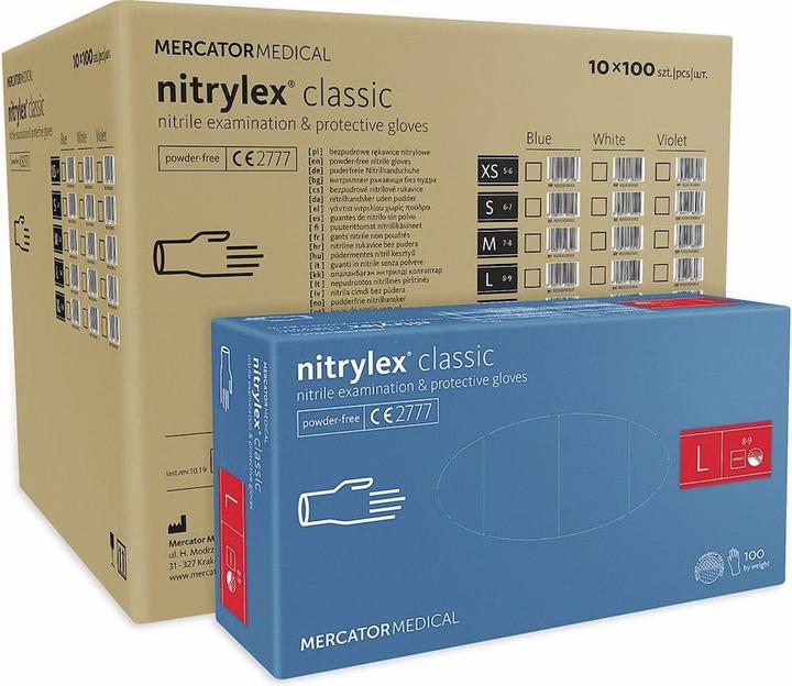 Actual product image Mercator Medical Disposable nitrile gloves nitrylex® classic (S)