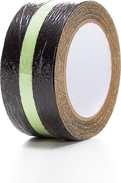 Immagine prodotto Perel Nastro antiscivolo fosforescente 5cm x 5m - Nero/Verde (50 mm)