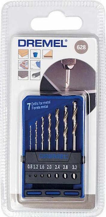 Produktbild Dremel Präzisions-Bohrersatz Ø 0,8 / 1,2 / 1,6 / 2,0 / 2,4 / 2,8 / 3,2 mm (7 Stück) (0.8, 1.60, 2.0, 1.2 mm, 2.4 mm, 2.8 mm, 3.2 mm)