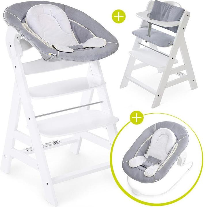 Produktbild Hauck Hochstühle Alpha Plus White Newborn Set - 4-tlg. Hochstuhl + (Hochstuhl)