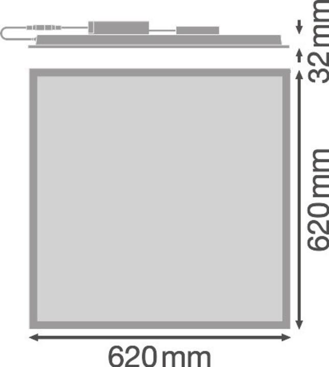 Image du produit Ledvance LED Panel Comfort DALI 625 UGR19 33W 620x620mm blanc neutre 4000K Luminaire de panneau (620 lm)