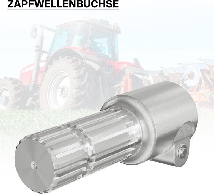 Actual product image Wiltec Adaptor Sleeve for PTO Shaft 175 mm w/ 1 3/8" 6N Spline Housing and 1 3/4" 20T Output Shaf (Tractor accessories)