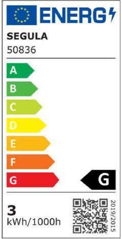 Etichetta energetica Segula Lampadina LED chiara 24V DC E27 3W 2700K dimmerabile (E27, 3 W, 1 x, G)