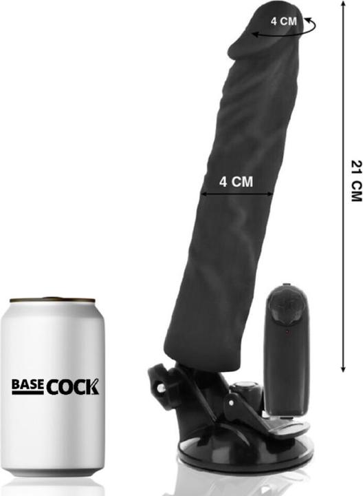 Image du produit Basecock Vibromasseur Réaliste Télécommande Noir 21cm
