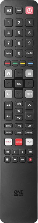 Produktbild One for All Funktioniert mit allen gängigen TCL / Thomson TV-Geräten URC4922 (Gerätespezifische Fernbedienung, Infrarot)
