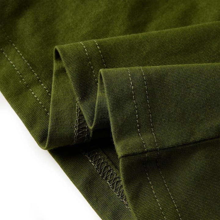 Actual product image VidaXL Children's long-sleeved shirt dark khaki 140,Material: 100 (140)