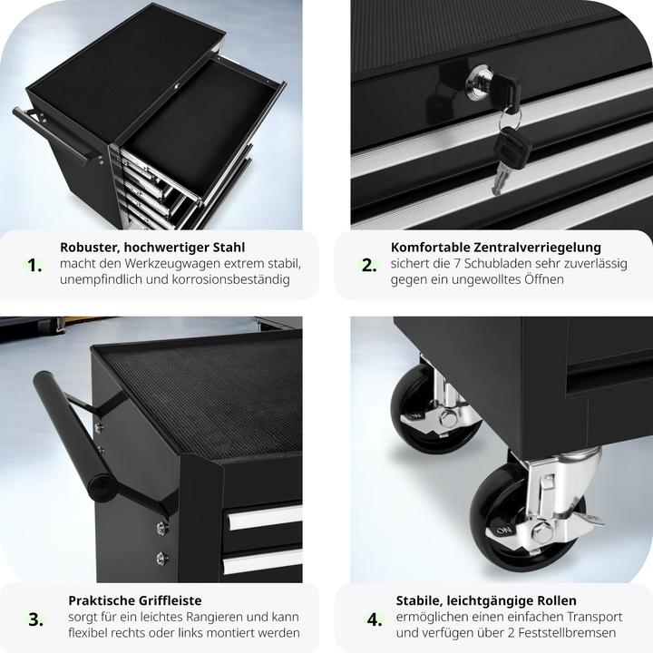 Image du produit tectake Chariot à outils (1 x)