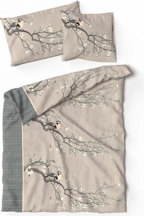 Produktbild Lotus Bettwaren Bettwäsche Bambus Birds spring (Kopfkissenbezug, 65 x 65 cm)