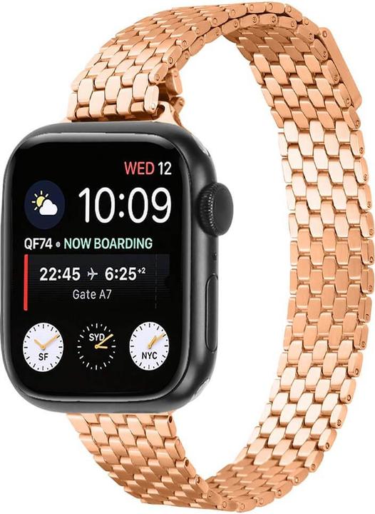 Image du produit Cover-Discount Apple Watch 44/45/49mm - Bracelet en acier inoxydable avec boucle magnétique (Acier inoxydable)
