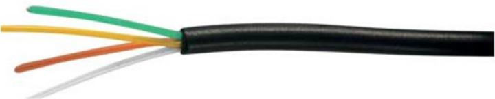 Actual product image Shiverpeaks Telephone round cable 4-wire black 100mcoil