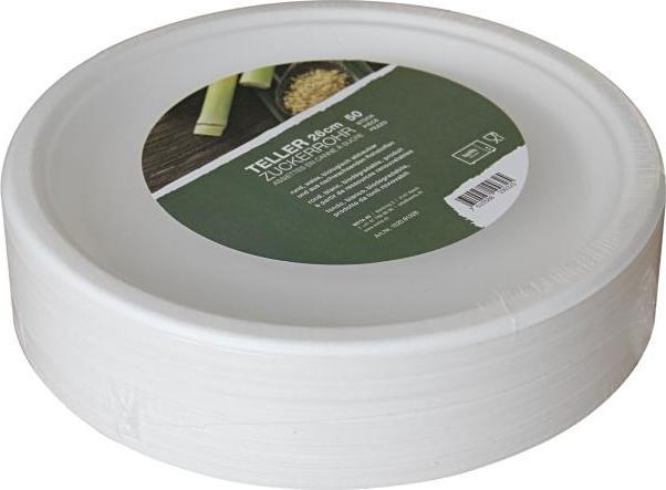 Teller Zuckerrohr 26 cm rund (50 x)